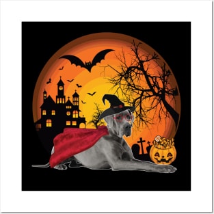 Happy Halloween Great Dane Dogs Halloween Gift Posters and Art